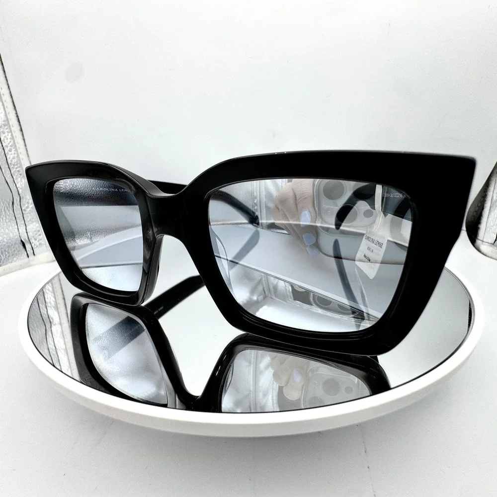 Carolina Lemke Oversized Sunglasses Handmade Tui Black Cat 2 53 22 145 CL90554
